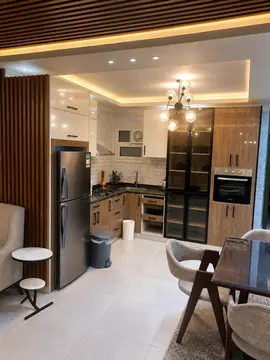 Kitchens: kitchen and dining area beneath a timber ceiling (view 3)