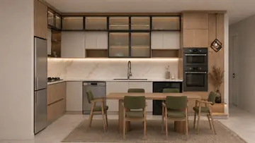 Kitchens: 3D kitchen concept with island and integrated storage (view 18)