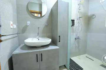 Storage Units: bathroom vanity with fitted storage (view 2)